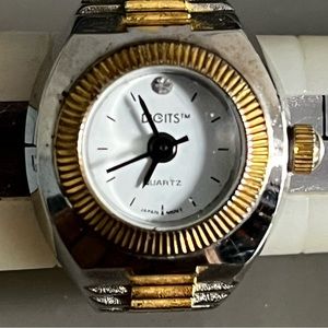 Digits Ladies Two Tone Ring Watch